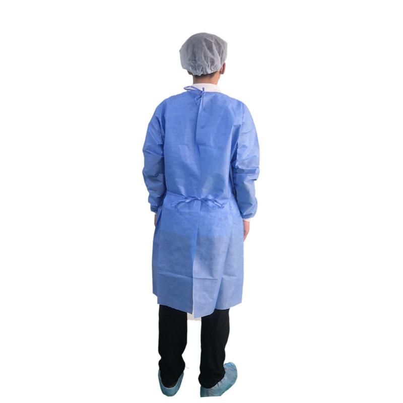 SMS 45GSM Isolation Gown Level 4 Blue Gown Isolation Wholesale Price