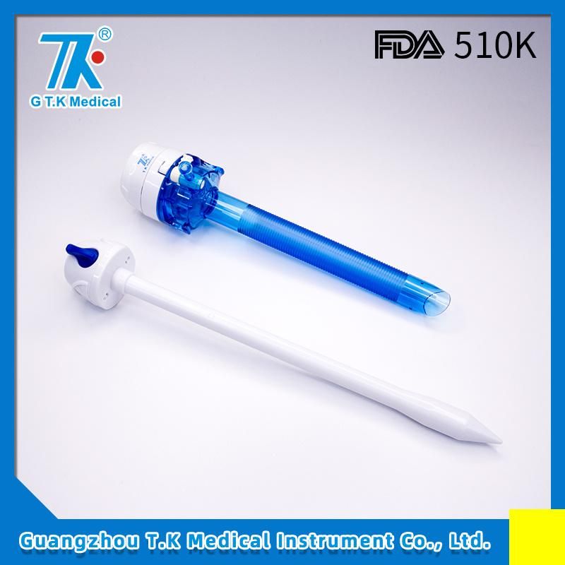 Universal Seal Ensuring 100% Leak-Proofness 15mm Bladeless Trocar with Stability Sleeve