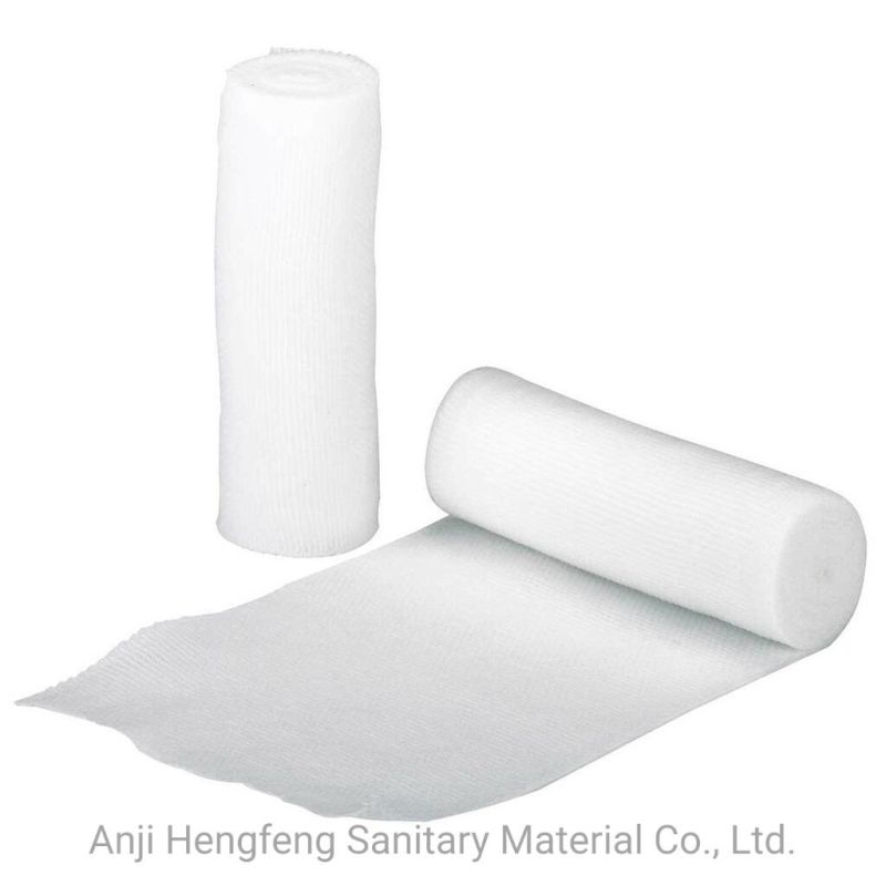 High Quality Disposable Surgical 100% Cotton Gauze Bandage with Woven Edges