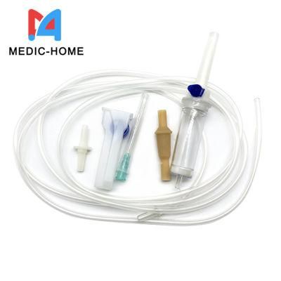 Infusion Set, Without Needle, Luer-Lock, Latex Free Bulb, Tube Lenght 150 Cm, with Filter, Air Inlet with Flip Cap, Big Chamber