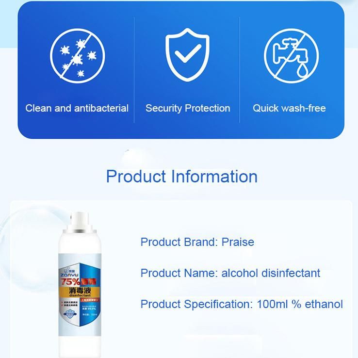 Wholesale Medical Disinfectant 75% Alcohol Antiseptic Liquid Disinfectan