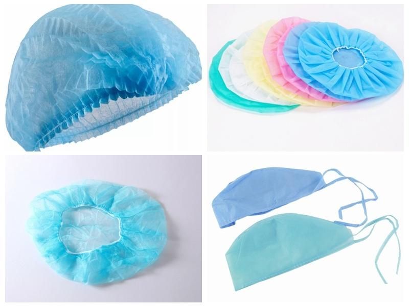 Machine Made High-Quality Detectable Untistastic Nonwoven Cap for Food/Beauty Use