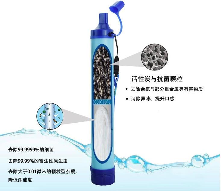 Travel Professional Purifier Drinking Water Filtration Straw for Life Hiking