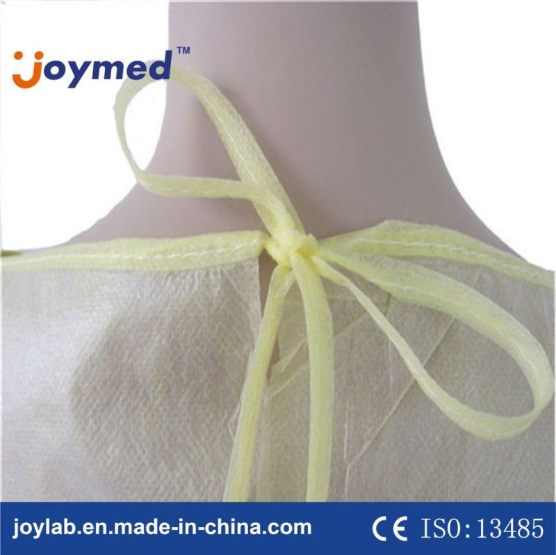 Level 2 Isolation Surgical Disposable PE Coated PP Woven Gown