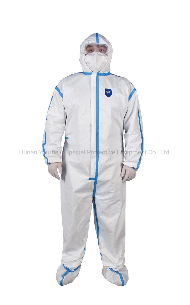 Yourfield Ce FDA Certificate Safety Disposable Medical Coverall Protective Clothing