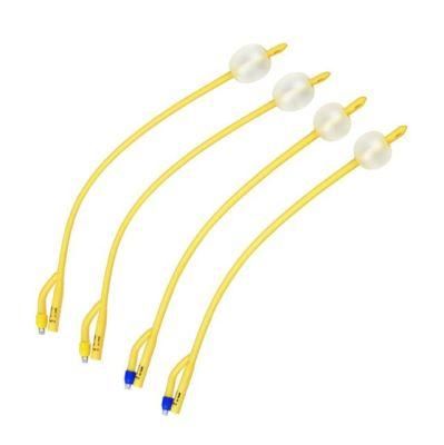 2 Way Single Balloon Silicone Coated Latex Foley Catheter