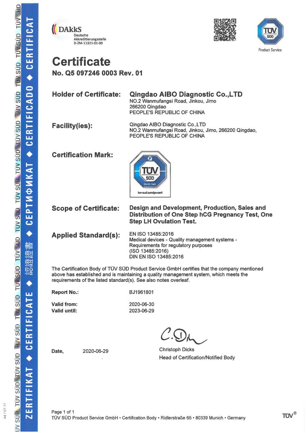 Advanced Simplified Swine Cattle Test Paper Cattle Diagnostic Test for Early Pregnancy