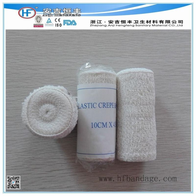 Bleached Elastic Sports Bandage Cotton Bandage with Ce FDA