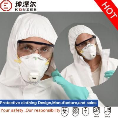 Medical Suit Protective Konzer Disposable Garments for Biological Hazard Treatment