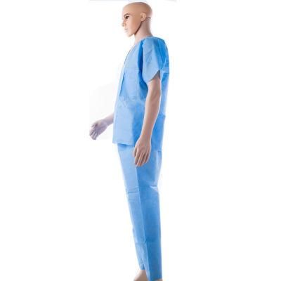 Disposable Patient Gown Single Layer SBPP or 3-Layer SMS Sleeveless Hospital Patient Uniform Clinic Nonwoven