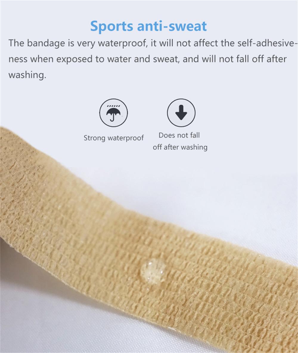 Self-Adherent Bandage Rolls First Aid Strapping Self Adhesive Sports Strap Bandage Wrap Stretch Elastic Thumb Protect Wrist