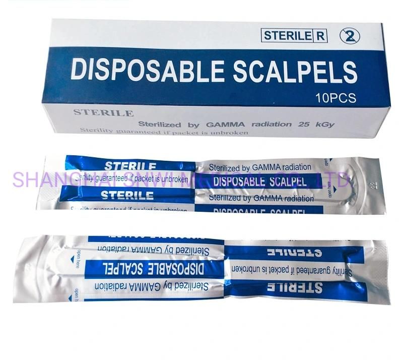 Disposable Medical Carbon Stainless Steel Scalpel Surgical Blade with CE/ISO 13485 Certification