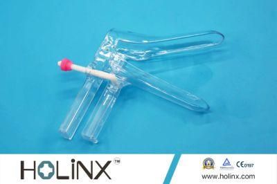 Sterile Disposable Plastic Screw Locked Medium Ce Marked Latex Free Plastic Defferent Sizes Vaginal Speculum for