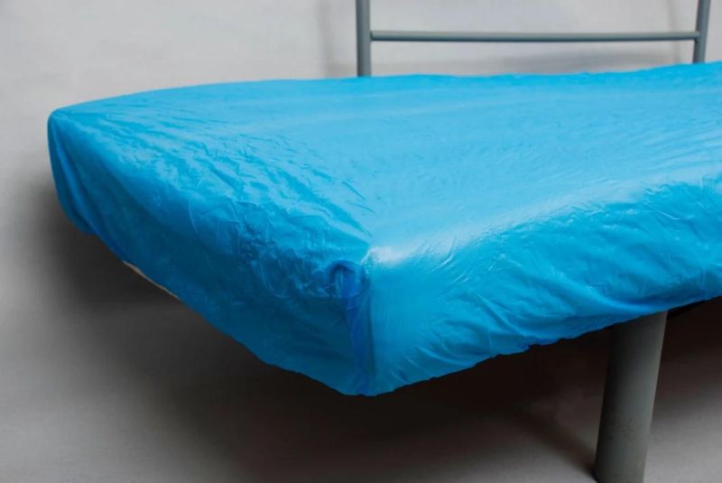 for Prevent Bacterial in Medical Environment Single Use CPE Bedcover with Blue or White Color