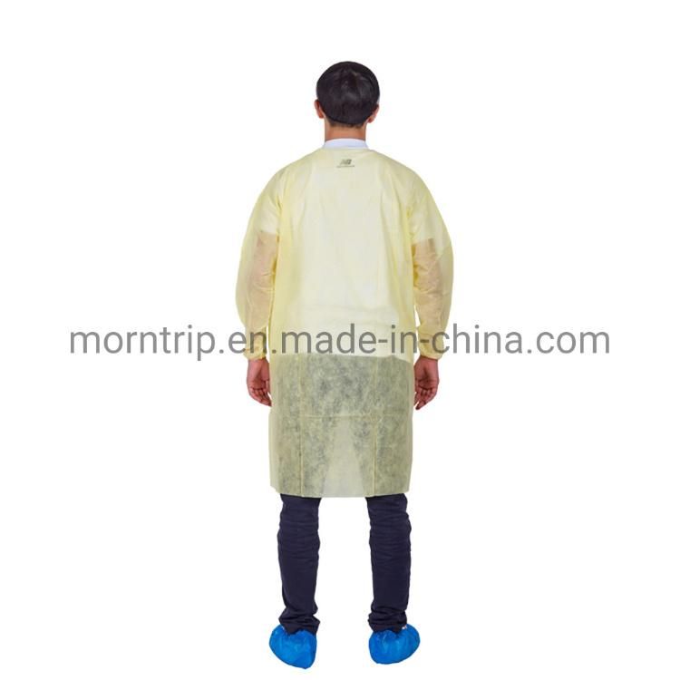 Morntrip Non Woven Protective Lightweight Barrier Disposable Blue Lab Coat