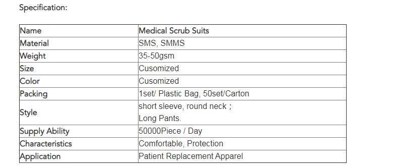 High Quality Wholesale Popular New Designed Scrub Suit Nurse Uniform Surgical Uniform Medical Care Health Care Use