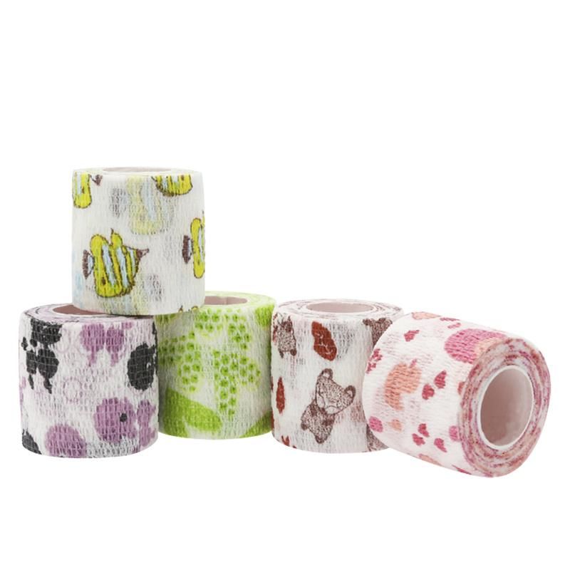 CE ISO Self Adhesive Cohesive Elastic Bandage with Custom Logo Printed Sport Veterinary Adherent Bandage Tape