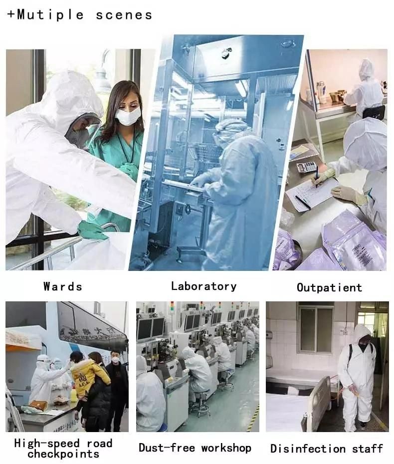 Anti-Virus Sterile PP/Non Woven /SMS Disposable Safety Suit Protective Clothing