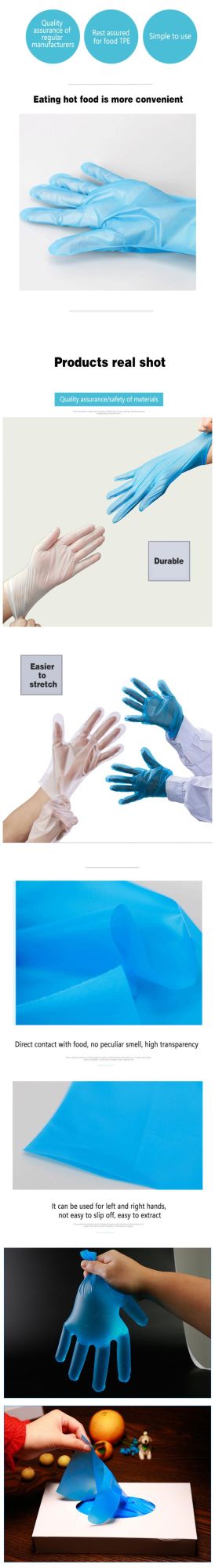 Disposable Medical Blue Nitrile Guantes De Nitrilo in Bulk