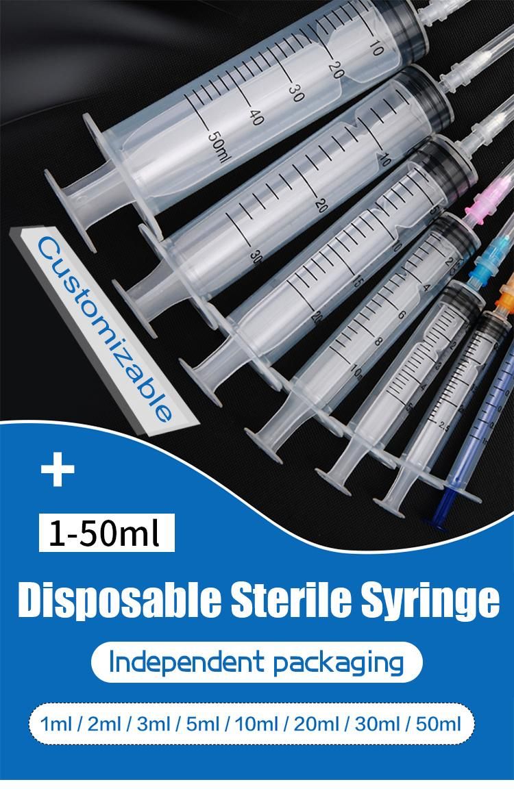 10ml Plastic Disposable Syringe with 21 Gauge Needle Piston Syringe