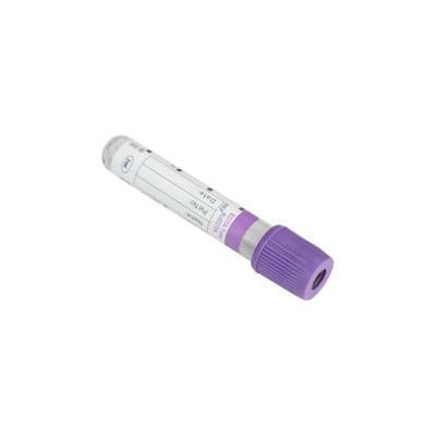 Medical Disposables Plastic Glass Purple Cap Vacuum Blood Collection Tube 5ml K2 K3 EDTA Tube