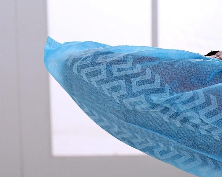 Blue Nonwoven Cheap Price Disposable Shoe Covers with Printing