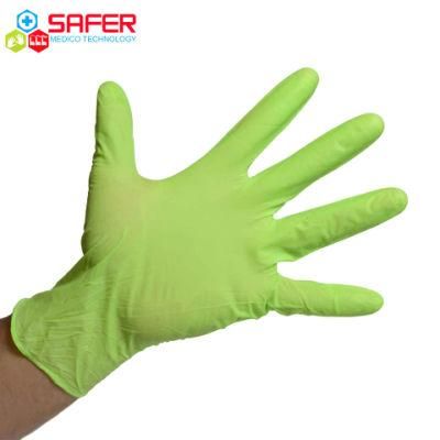 Disposable Examination Green Nitrile Gloves with Powder Free