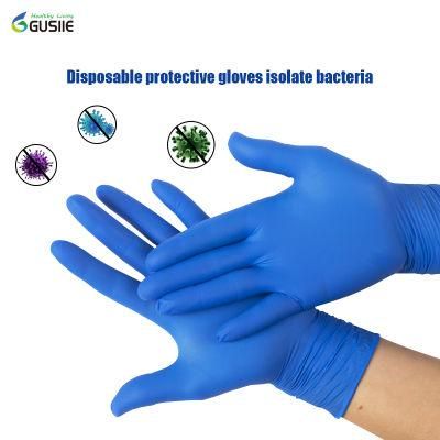 Gusiie Medical Examination Gloves Powder Free Nitrile Gloves Cleaning Safety Disposable Gloves Nitrile Disposable Large Gloves