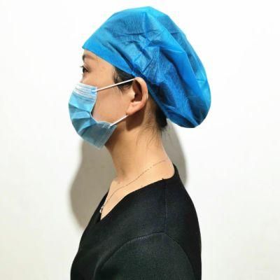 PP Nonwoven Disposable Doctor Cap/Nurse Cap Blue Doctor Cap