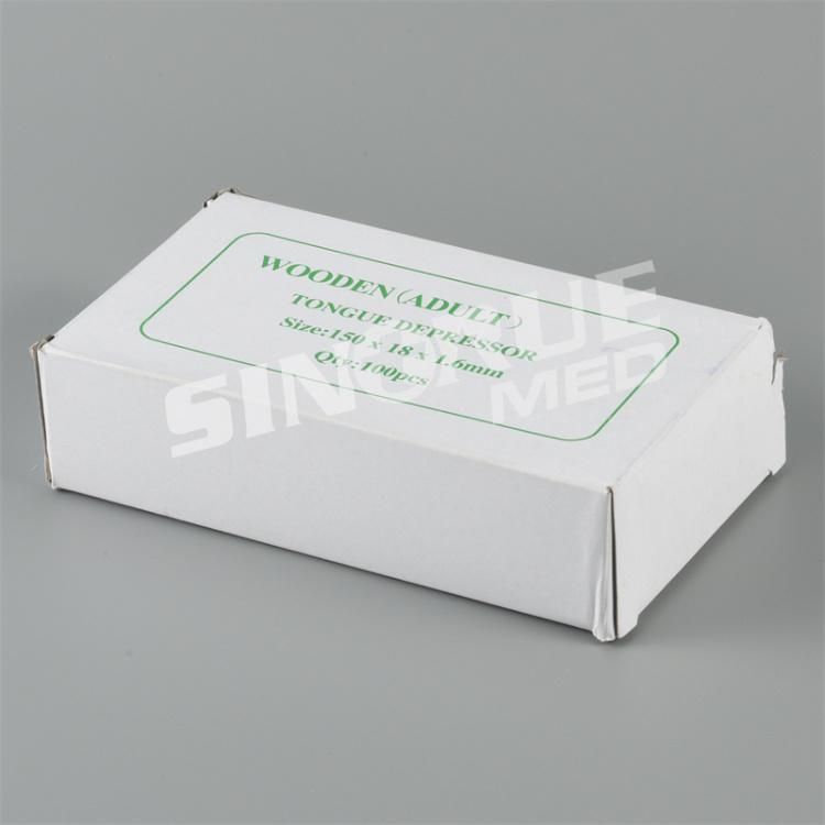 Hospital Clinic Disposable Sterile or Non-Sterile Wooden Tongue Depressor