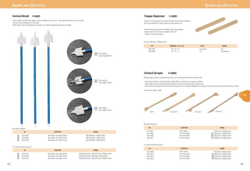 Disposable Sampling Cups Container and Disposable Sampling Brush Consumable