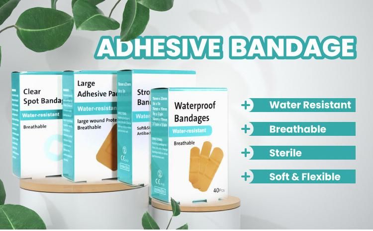 Water-Resistant Bandages Cartoon Adhesive First Aid for Kids Children