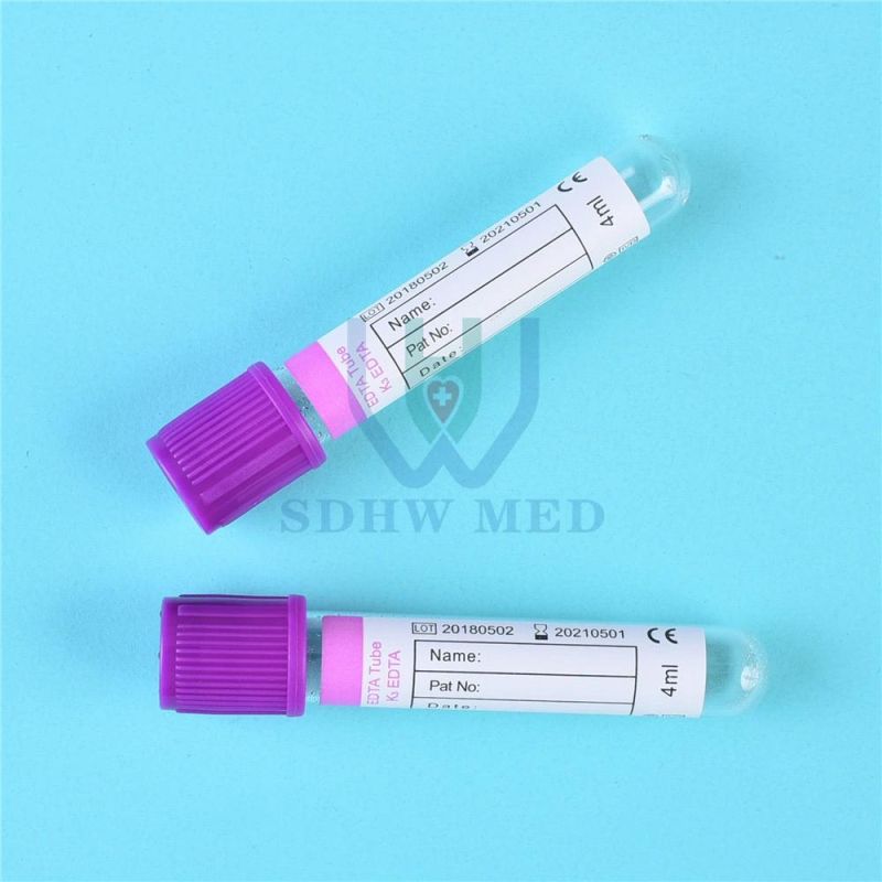 Vacuum Blood Tube Plain and EDTA Color Vacuum Blood Collection Tube Machine Best Quality Vacuum Blood Test Tube