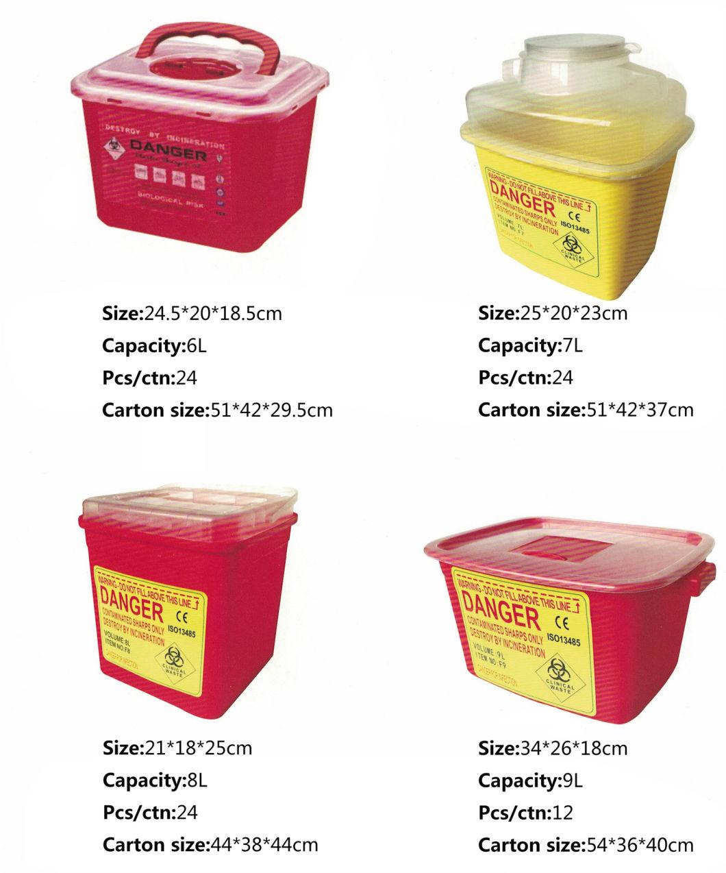 Disposable 1, 2 Lt High Quality Sharp Box Sharp Container Red Yellow