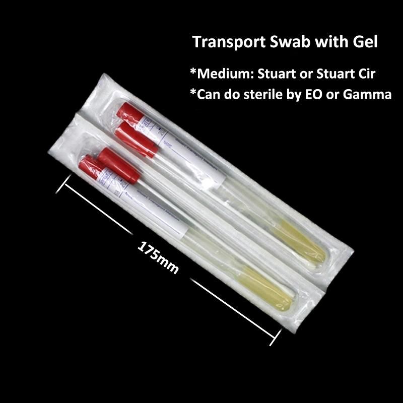 Medical Sterile Amies Transport Swab with Gel Medium for Sampling