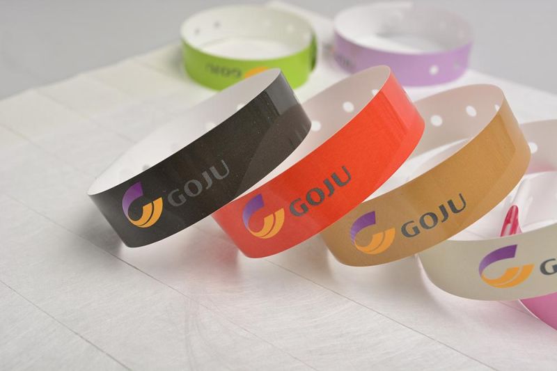 One off Use Adult L Shape Plastic ID Wristband with Full Color