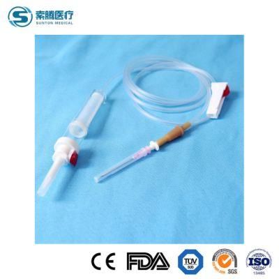 Sunton Exchange Blood Transfusion Set China Burette Infusion Set Factory IV Sets Transfusion Infusion Equipments Medical Blood Transfusion Set