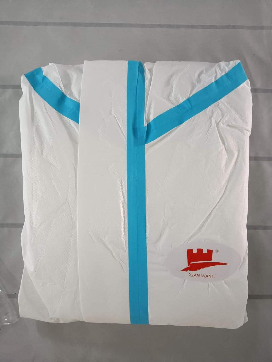 PP+PE Microporous C Protective Clothing Disposable Coverall Gown to Help Reduce Risk Made in China