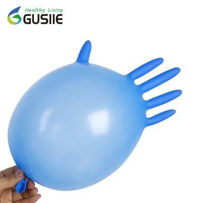 Gusiie High Quality Blue Disposable Medical Examination Nitrile Large Gloves