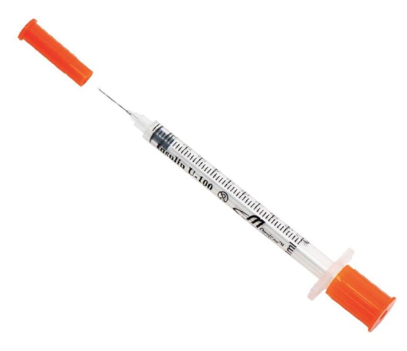 Disposable Insulin Syringe with Needle Good Quality 100u Blister Packing