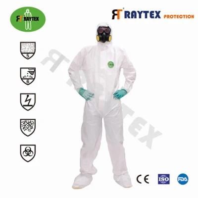 Non Woven Disposable Protective Gown Garment Workwear Coverall with Hood