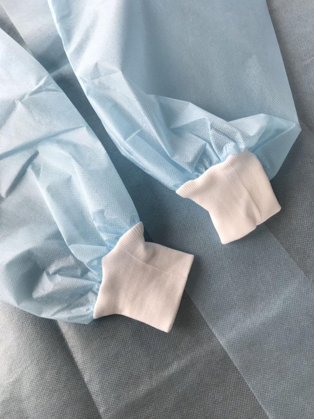 High Quality Disposable Nonwoven PP&PE Coated Isolation Gown