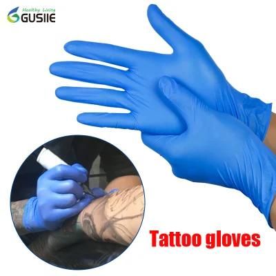 Gysiie Powder Free Blue Foodgrade Nitrile Disposable Gloves Medical Examination Disposable Nitrile Examination Gloves