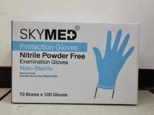 Skymed Medical Examination Disposable Nitrile Gloves Powder Free Protective Glove