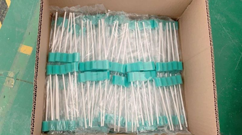 Medical Use Disposable Disinfection Oral Sponge Stick Swab Toothbrush