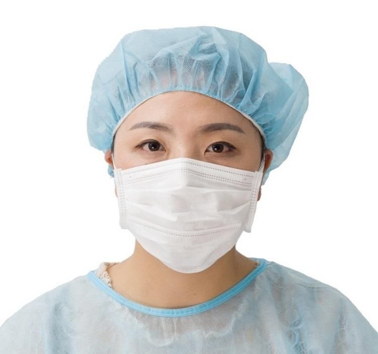 Customized Hot Selling Disposable 3ply 4 Fold Double Elastic Surgical Mask with Earloop for Hospital