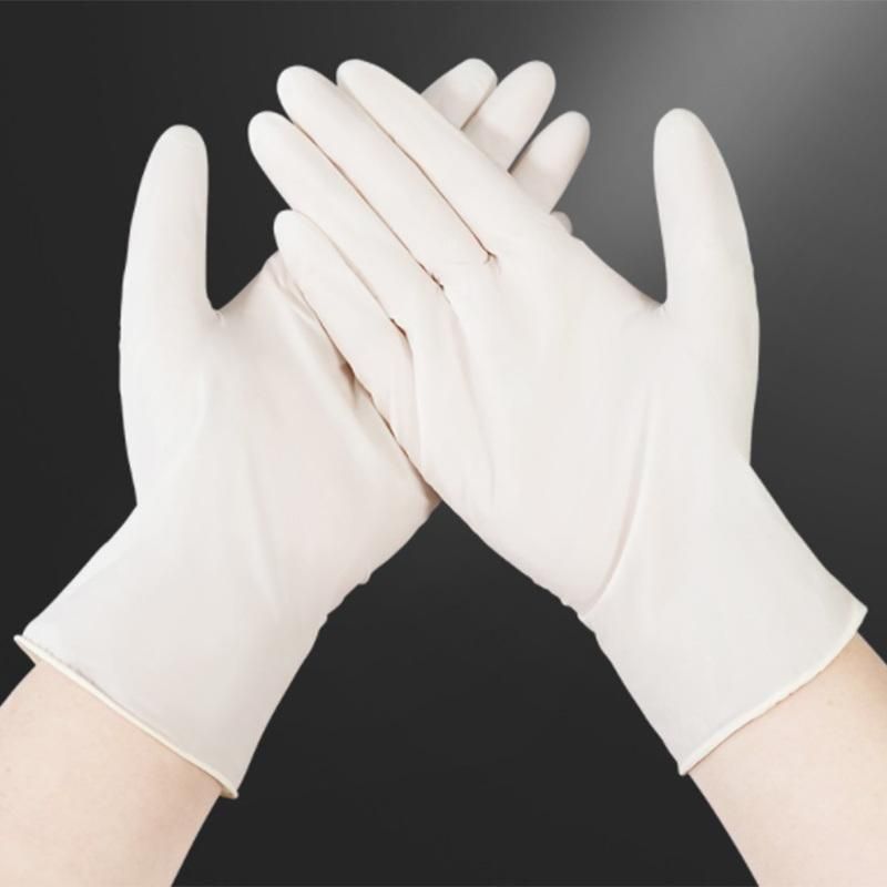 Manufacturers Cheap 100PCS/Box Nitrile Gloves Powder Free White Hand Synthetic Rubber Natural Latex Gloves