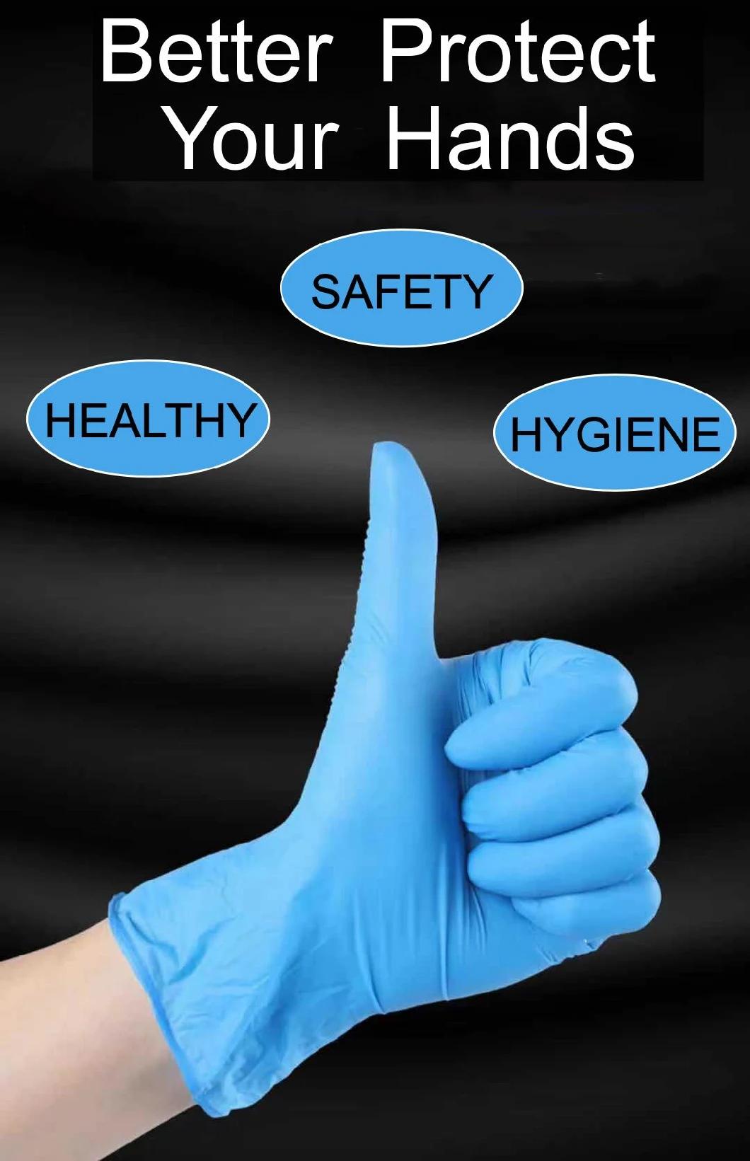 FDA CE Powder Free Nitrile/Vinyl Gloves with Multicolor Nitrile Synthetic Gloves