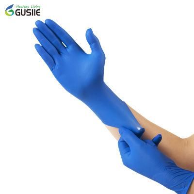 Gusiie Blue Powder Free Household Disposable Medical Nitrile Examination Gloves