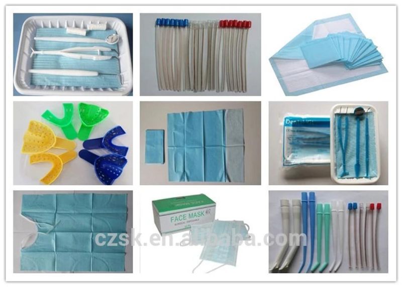 Disposable Dental Bibs with Ties and Pocket